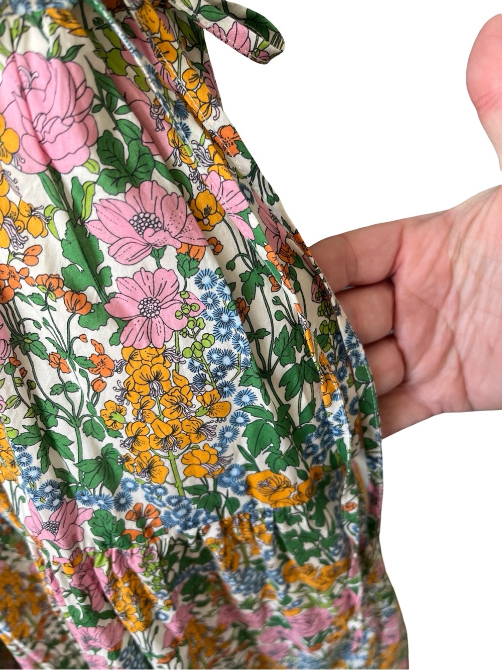 J Crew x Liberty Fabric faux wrap Dress Floral Print Cotton Womens Size 10 - Picture 6 of 12